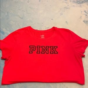 Red Pink Logo Tee Shirt